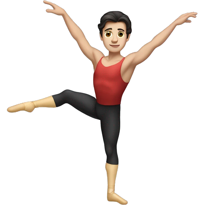 ballet dancer pose male caucasian dark hair emoji