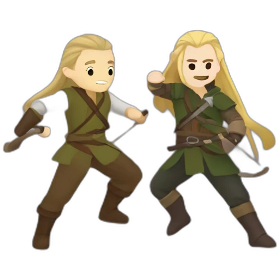 Legolas and gimli dancing emoji