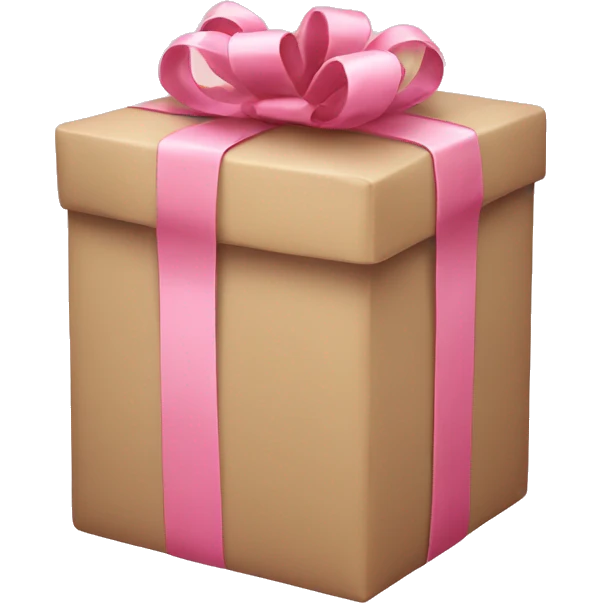 gift with beige and pink wrap  emoji
