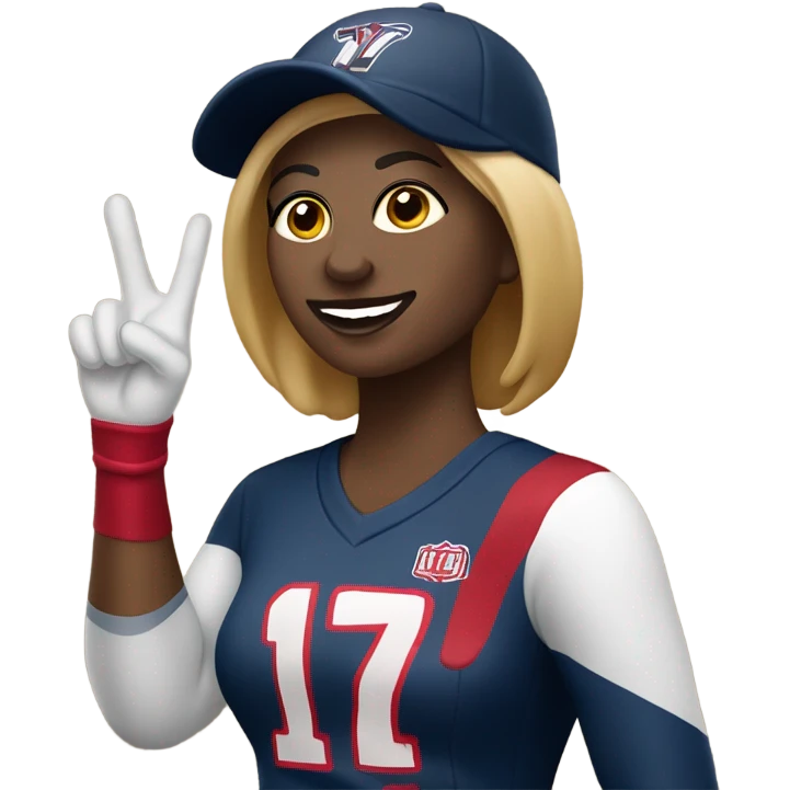 A woman as a Washington commanders fan emoji
