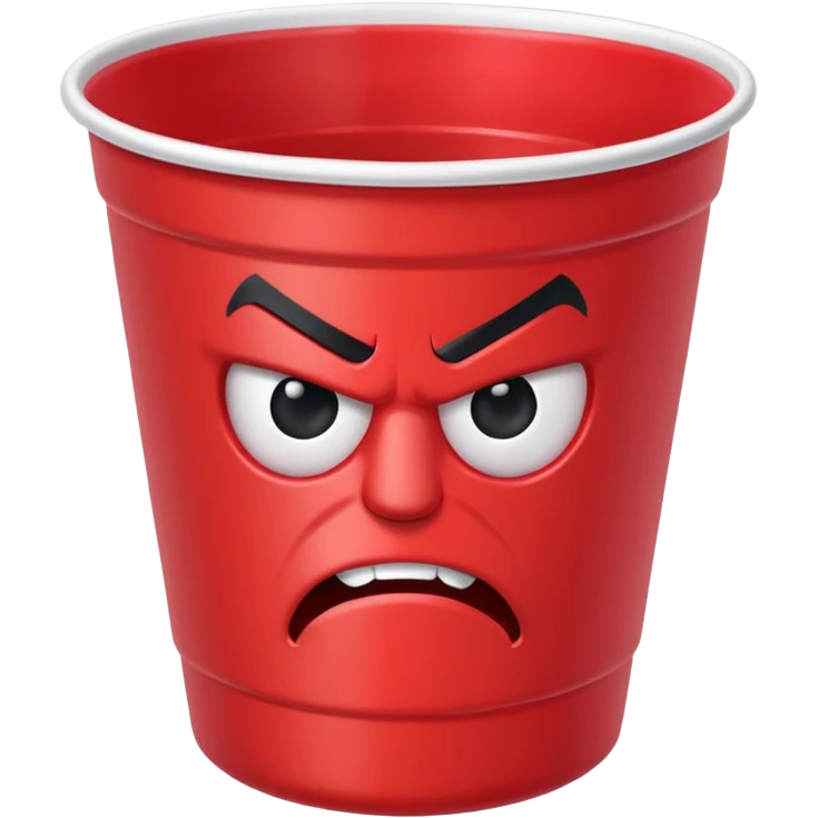 Angry red solo cup emoji