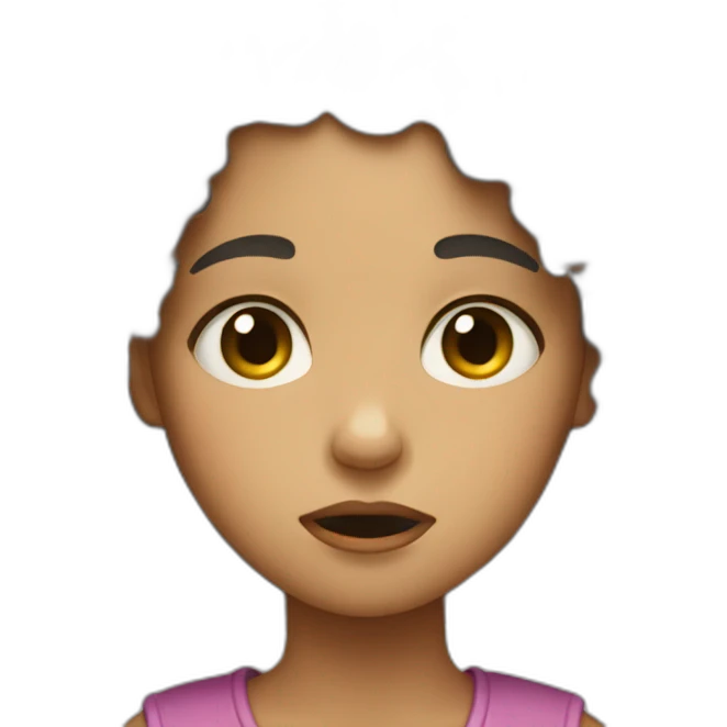 crying curly girl emoji