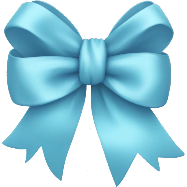 light blue bow emoji