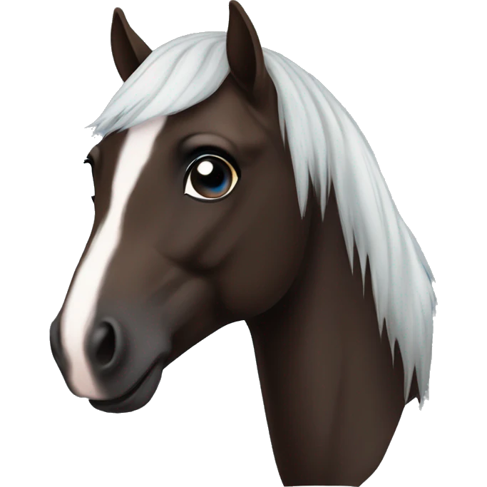 Dark bay horse small star  emoji