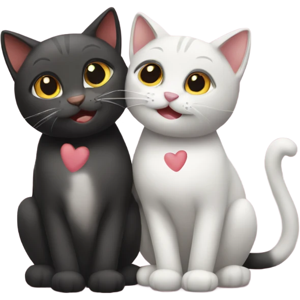 Cats in love emoji
