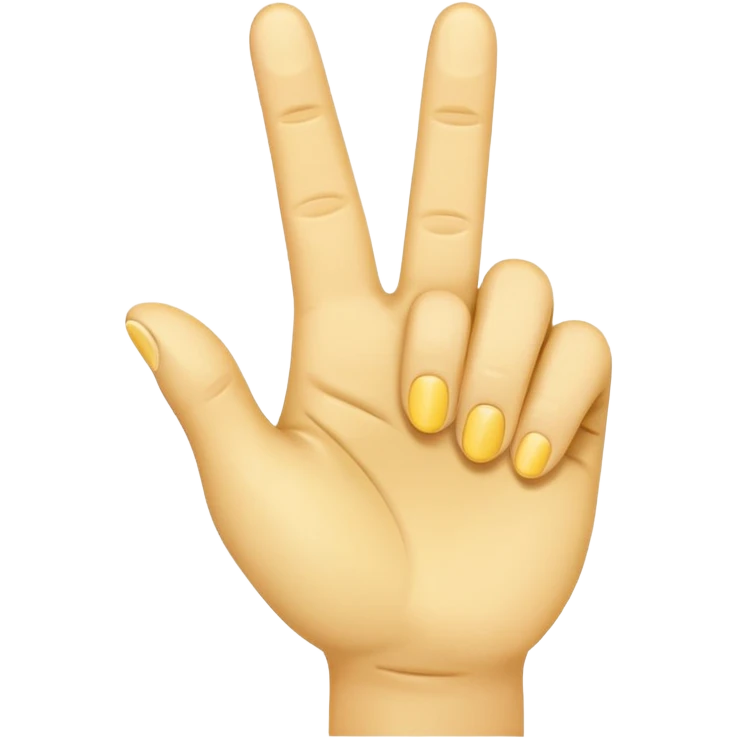 yellow 5 finger emoji, index finger extended, remaining finger folded, pointing to someone, poking hand emoji