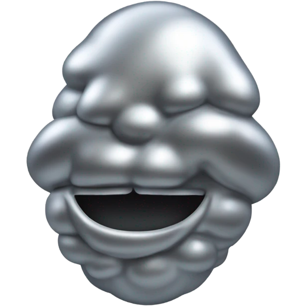 silver poop emoji