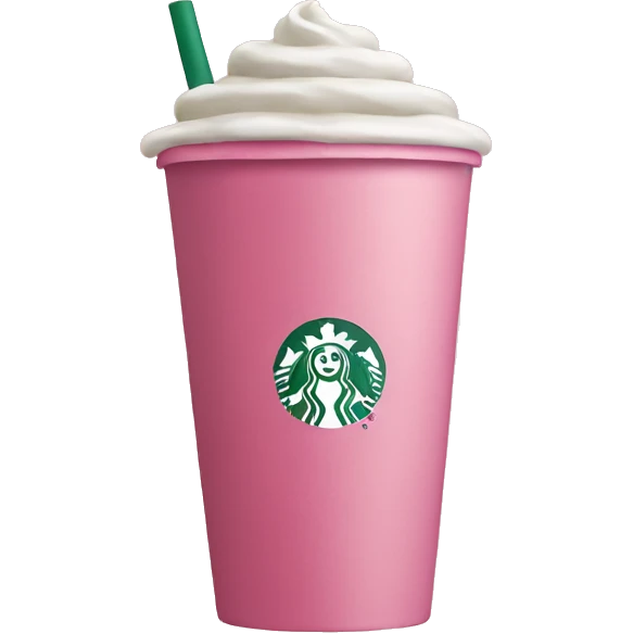 Pink Starbucks  emoji
