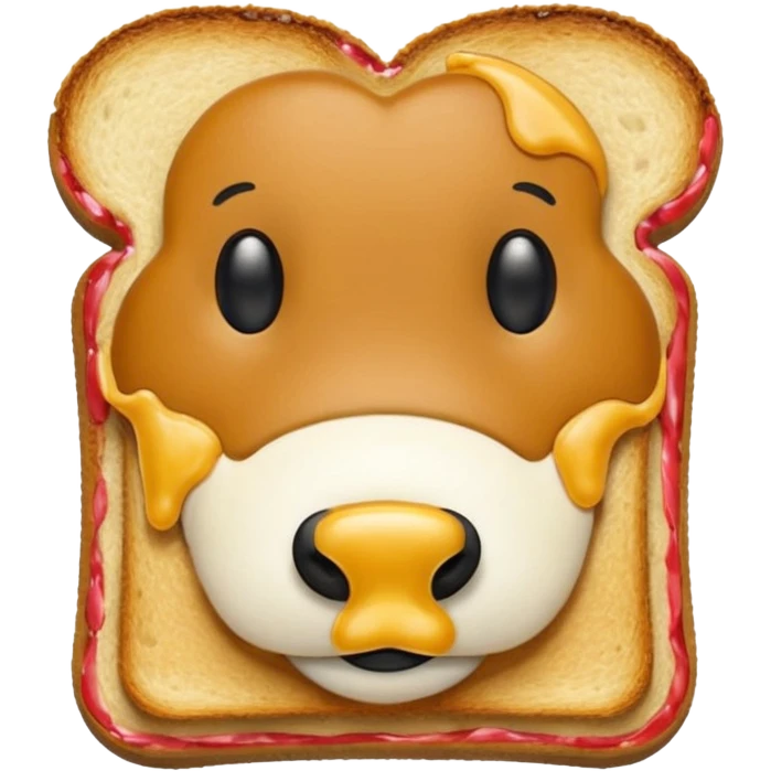 Snoopy eat toast emoji