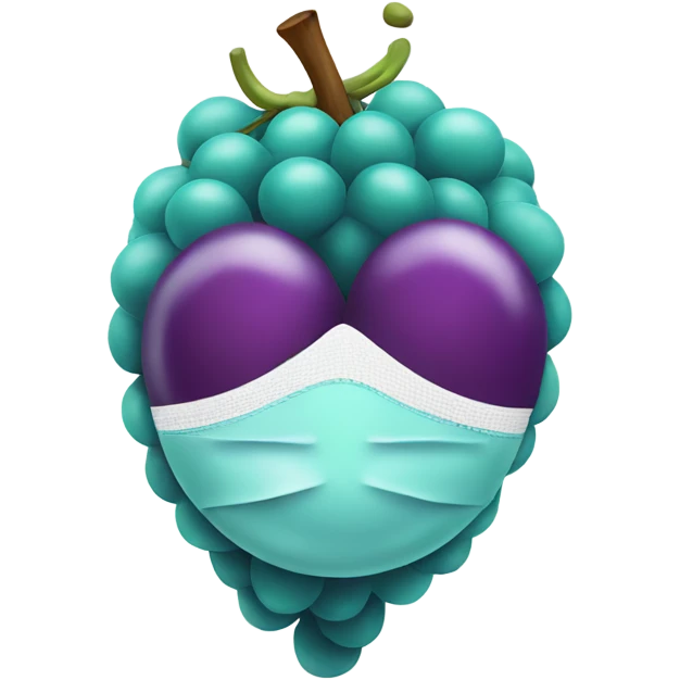 Surgery on a grape emoji