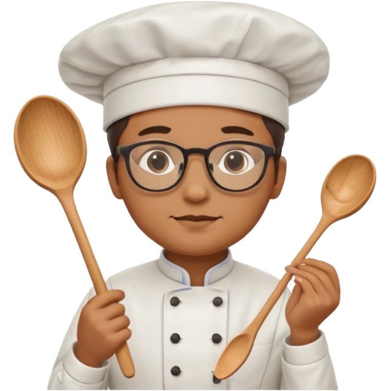 chef de cuisine, wearing glasses emoji