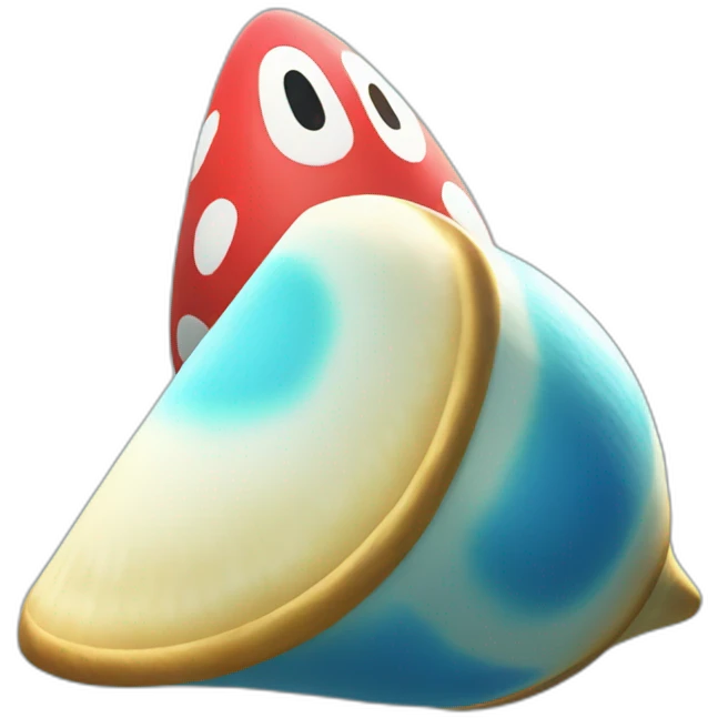 a blue shell from mario kart 8 emoji