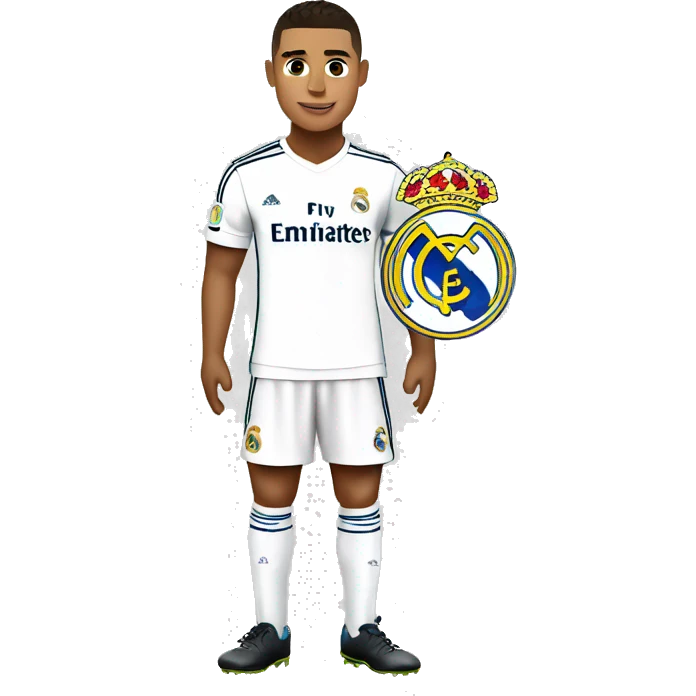 Ronaldo with real madrid jersey say thankyou emoji