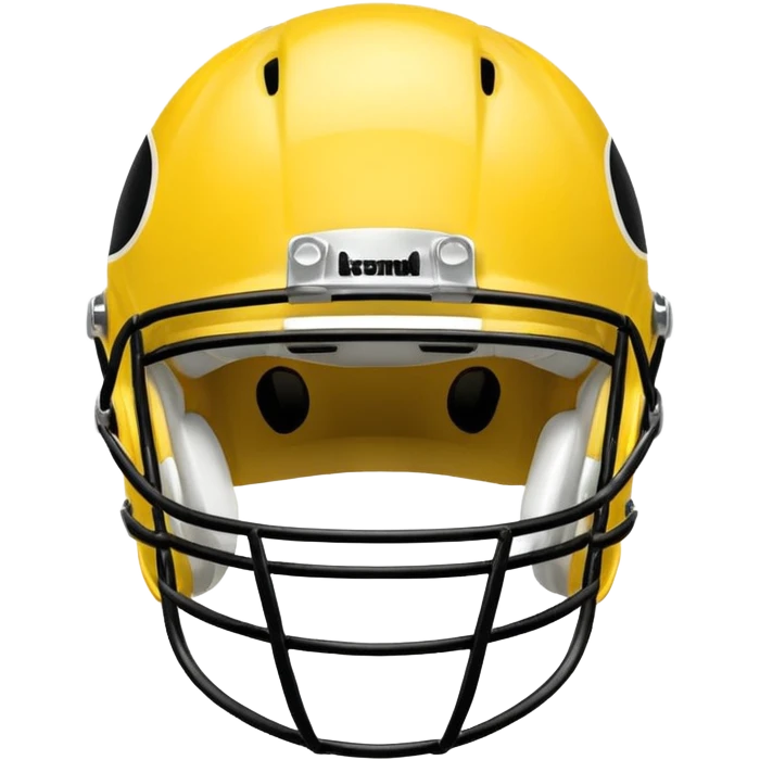 College football player helmet in yellow color emoji