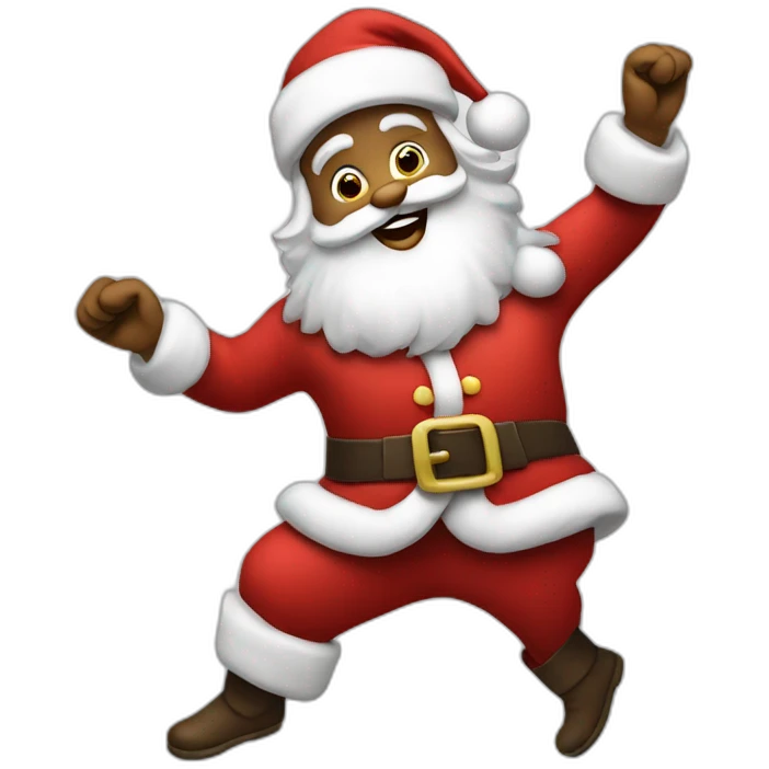 dancing santa emoji