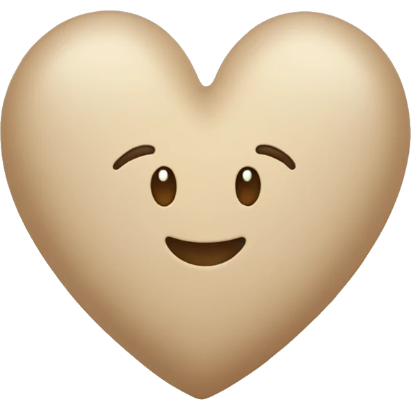 Beige heart emoji