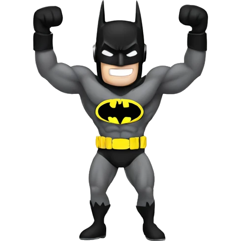 batman working out with headphones emoji