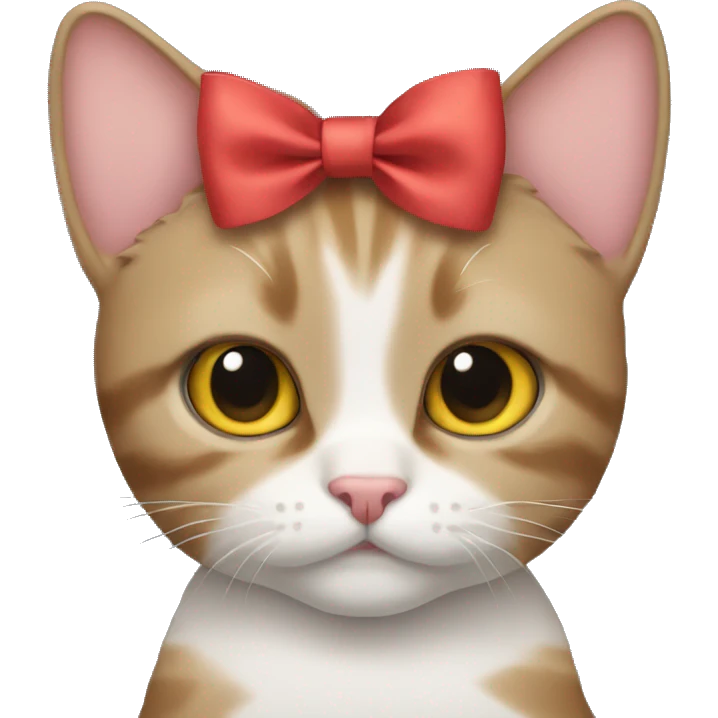 A cat with a Bow  emoji