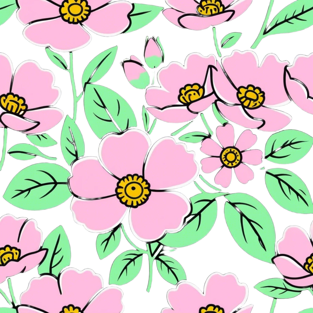 Pink flowers emoji