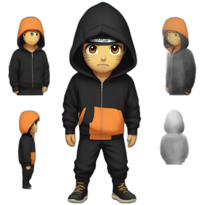 Naruto in Black Hoodie emoji