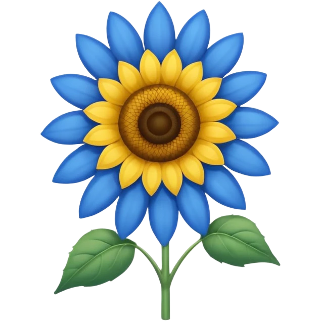 blue tiny sunflower emoji