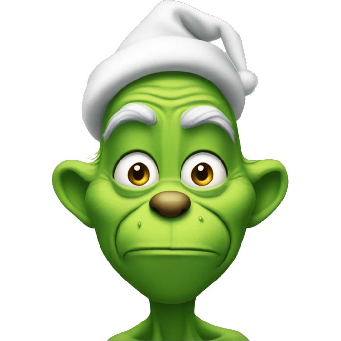 The sly green Christmas Grinch who's up to something emoji