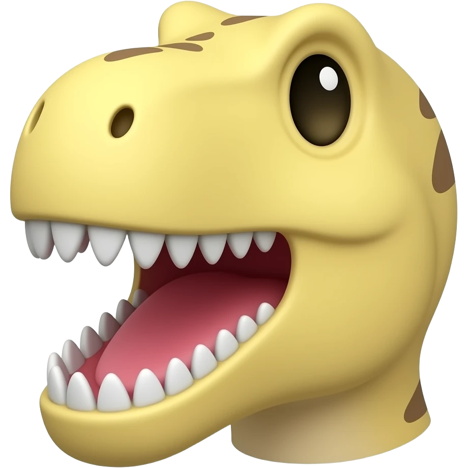 apple monicle emoticon but with a t-rex instead emoji