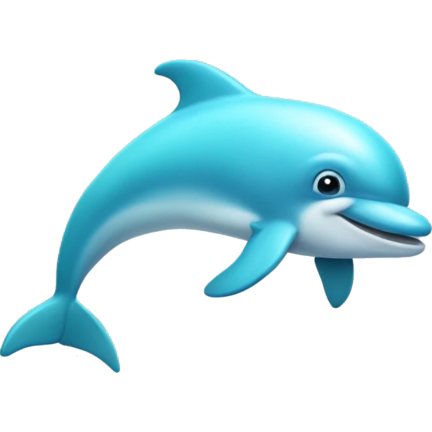 pastel aqua blue dolphin  emoji