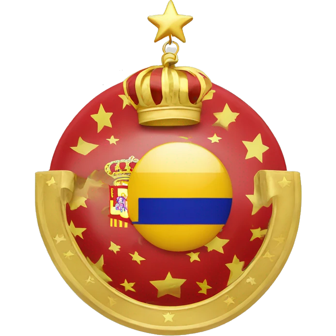 Spanish flag gold stars emoji