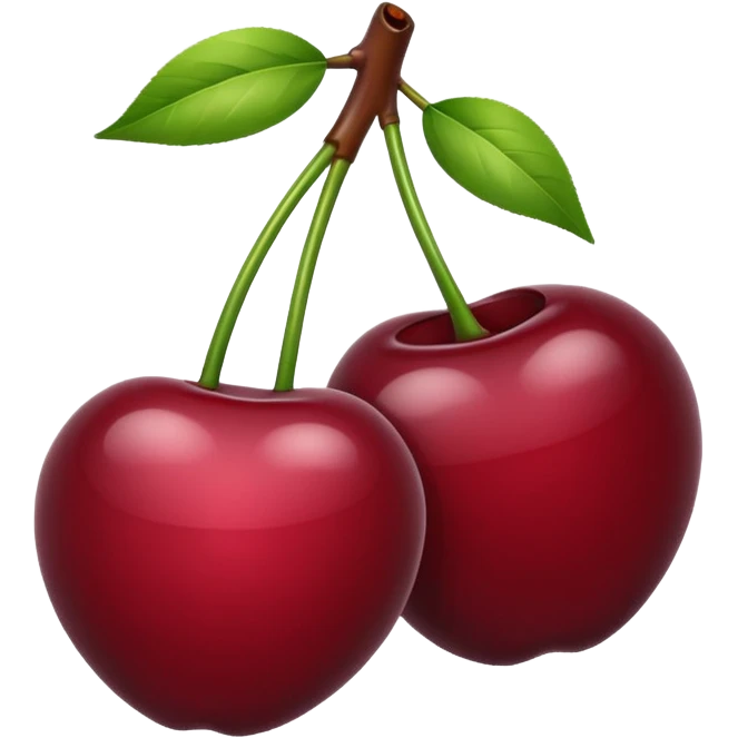 Maroon cherry emoji