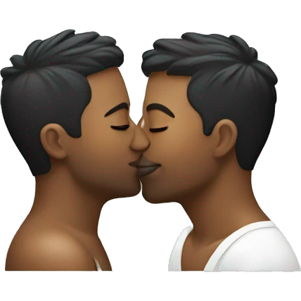 Gay men kissing emoji