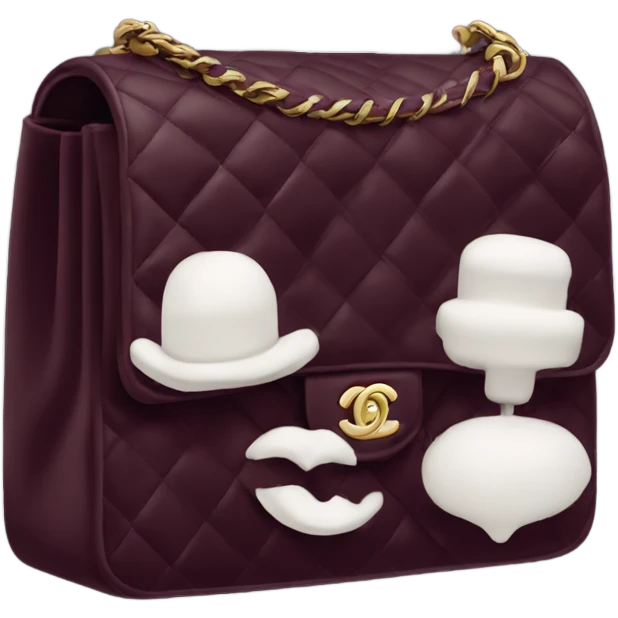 dark Burgundy Chanel bag emoji