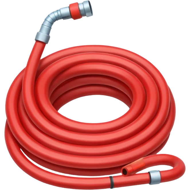 A red Hose – coiled water hose emoji