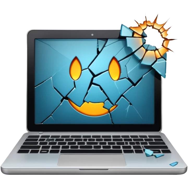 Hit laptop with hammer emoji