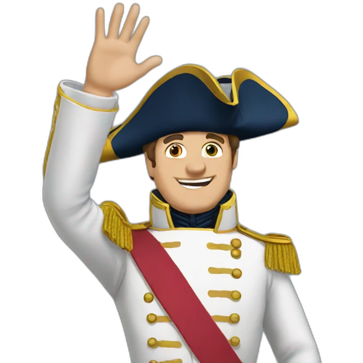 Napoleon waving emoji