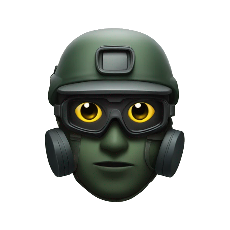 Special Forces Soldier wearing mask and night vision goggles emoji
