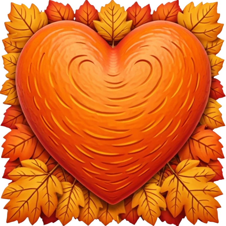 Autumn heart emoji
