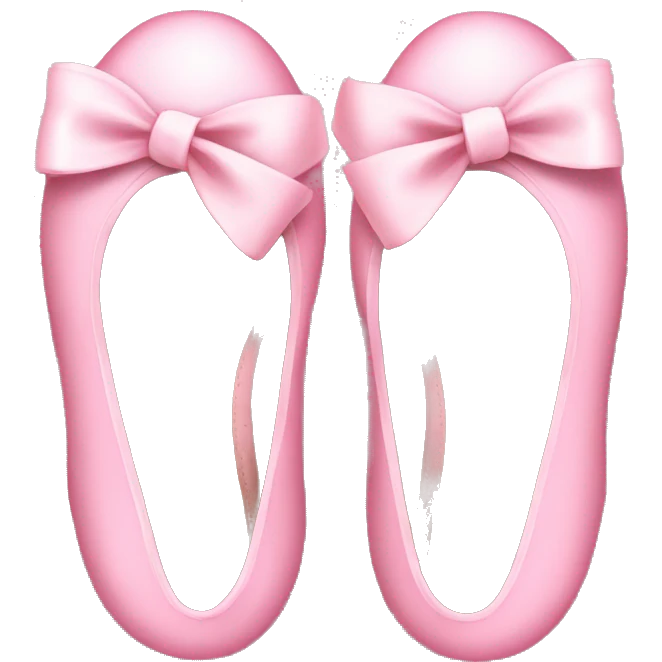 Pink ballet flats with a bow emoji