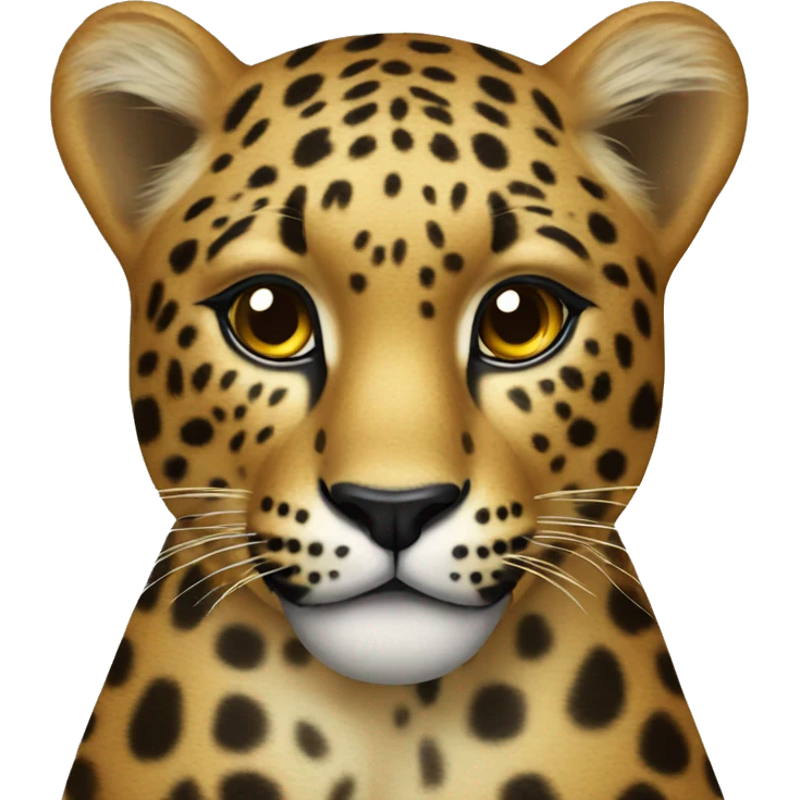 Leopard wearing earrings  emoji