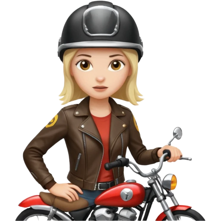 Wife being impatient on a bike emoji