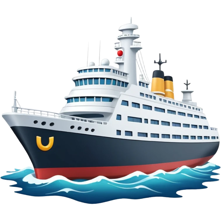 navio cruzeiro cor branca emoji