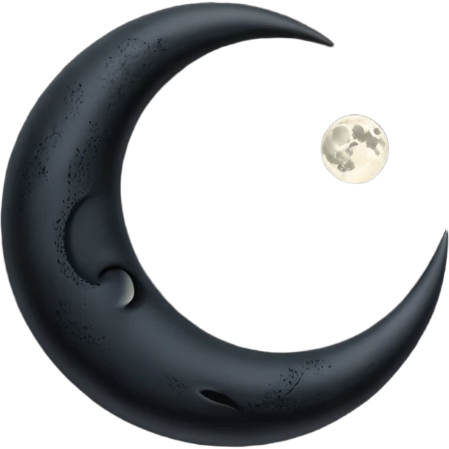 حلال ماه مشکی emoji