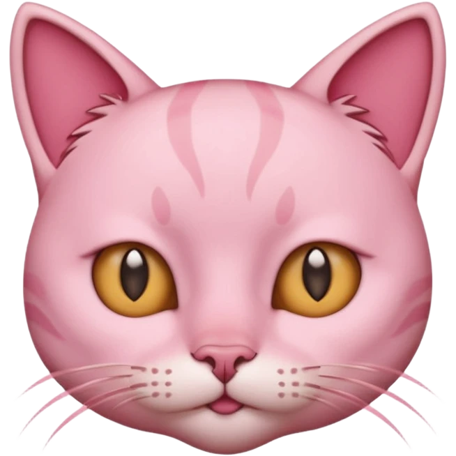pink cat full body short hair emoji