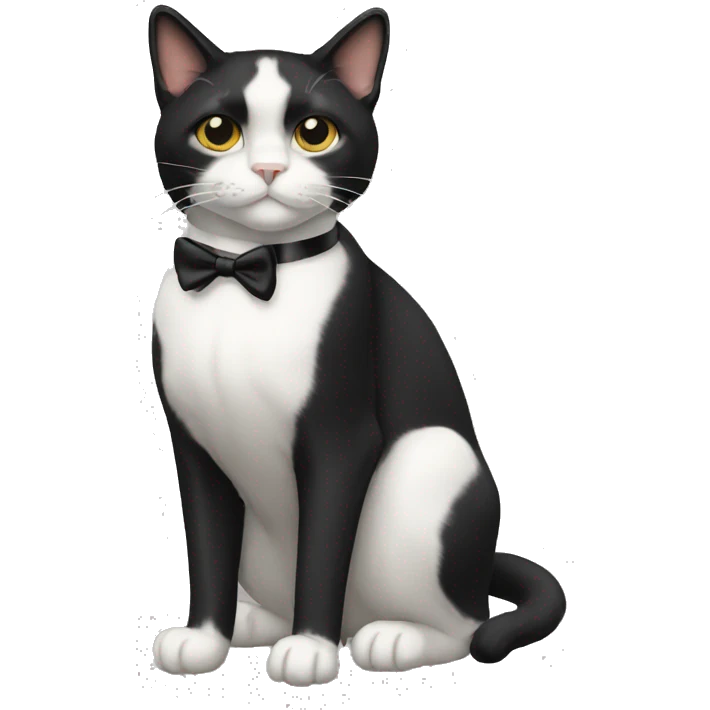 Tuxedo Cat Breed Full Body emoji