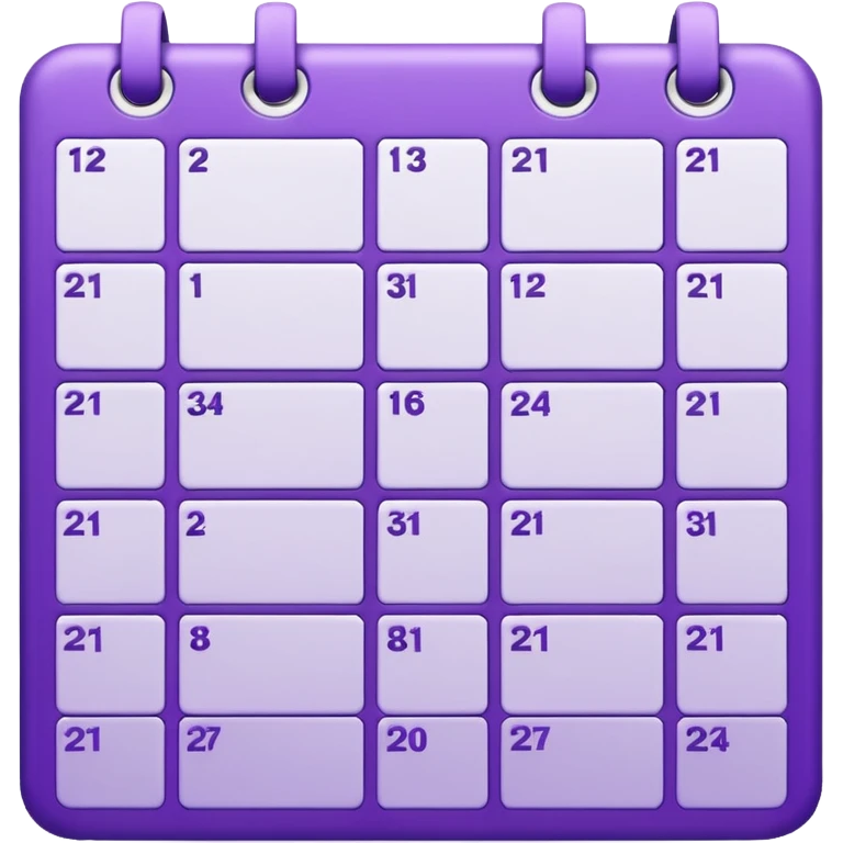 purple weekly calender emoji