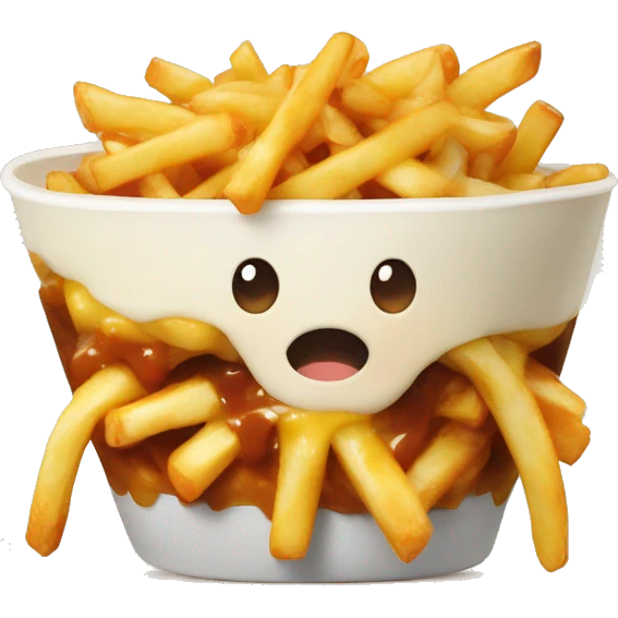 Poutine qui mange une Poutine  emoji