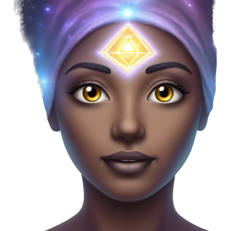Pleiadian radiant glowing diva woman female third eye emoji