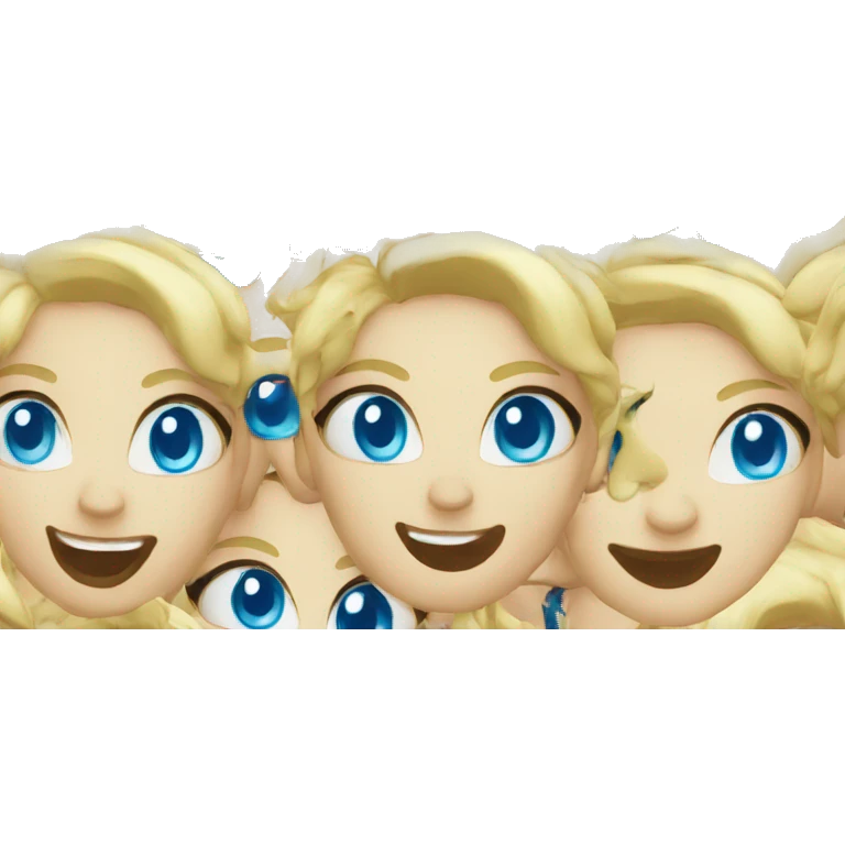blue eyes blonde happy emoji