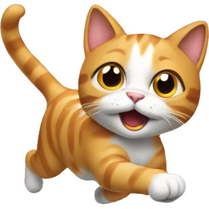 Cat is running emoji