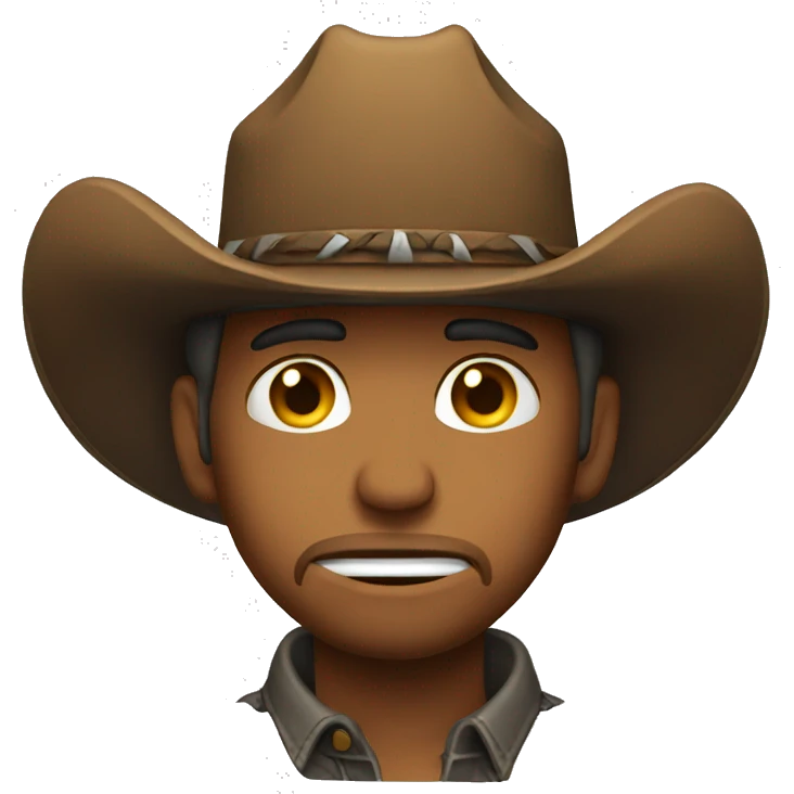 Crying cowboy emoji